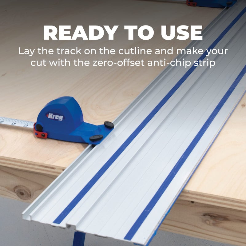 Kreg ACS430 Adaptive Cutting System 62-inch Guide Track - Circular Track Saw with Aluminum Guide - Cut Wood & Plywood - Works with Plunge Saw - Splinter-Free Cuts - Image 4